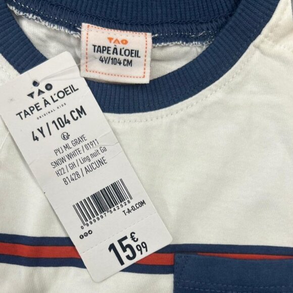 NWT Orange, White & Blue Stripe Set – Everyday Comfort with a Pop of Play 4T - Picture 4 of 6